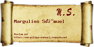 Margulies Sámuel névjegykártya